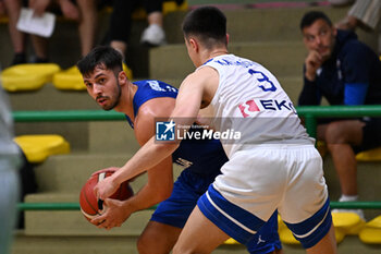 2024-07-06 - Actions of the game and players' images during the between Greece and Slovenija at Pala Cian Toma - Domegge (BL) 6 July, 2024 during the Torneo Under 20 - 22° Memorial De Silvestro/Trofeo Meneghin - TORNEO UNDER 20 - 22° MEMORIAL DE SILVESTRO/TROFEO MENEGHIN - GRECIA VS SLOVENIA - EVENTS - BASKETBALL