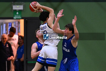 2024-07-06 - Actions of the game and players' images during the between Greece and Slovenija at Pala Cian Toma - Domegge (BL) 6 July, 2024 during the Torneo Under 20 - 22° Memorial De Silvestro/Trofeo Meneghin - TORNEO UNDER 20 - 22° MEMORIAL DE SILVESTRO/TROFEO MENEGHIN - GRECIA VS SLOVENIA - EVENTS - BASKETBALL