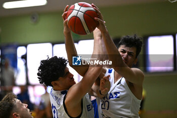 2024-07-06 - Actions of the game and players' images during the between Greece and Slovenija at Pala Cian Toma - Domegge (BL) 6 July, 2024 during the Torneo Under 20 - 22° Memorial De Silvestro/Trofeo Meneghin - TORNEO UNDER 20 - 22° MEMORIAL DE SILVESTRO/TROFEO MENEGHIN - GRECIA VS SLOVENIA - EVENTS - BASKETBALL