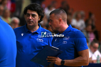 2024-07-06 - Images of the Italy and Spain match at Pala Cian Toma - Domegge (BL) 6 July, 2024, during the 22nd De Silvestro-Meneghin International U20 Basketball Tournament - TORNEO UNDER 20 - 22° MEMORIAL DE SILVESTRO/TROFEO MENEGHIN - ITALIA VS SPAGNA - EVENTS - BASKETBALL