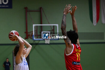 2024-07-06 - Images of the Italy and Spain match at Pala Cian Toma - Domegge (BL) 6 July, 2024, during the 22nd De Silvestro-Meneghin International U20 Basketball Tournament - TORNEO UNDER 20 - 22° MEMORIAL DE SILVESTRO/TROFEO MENEGHIN - ITALIA VS SPAGNA - EVENTS - BASKETBALL