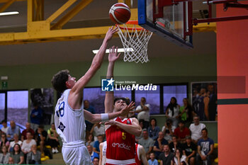 2024-07-06 - Images of the Italy and Spain match at Pala Cian Toma - Domegge (BL) 6 July, 2024, during the 22nd De Silvestro-Meneghin International U20 Basketball Tournament - TORNEO UNDER 20 - 22° MEMORIAL DE SILVESTRO/TROFEO MENEGHIN - ITALIA VS SPAGNA - EVENTS - BASKETBALL