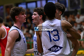 2024-07-06 - Images of the Italy and Spain match at Pala Cian Toma - Domegge (BL) 6 July, 2024, during the 22nd De Silvestro-Meneghin International U20 Basketball Tournament - TORNEO UNDER 20 - 22° MEMORIAL DE SILVESTRO/TROFEO MENEGHIN - ITALIA VS SPAGNA - EVENTS - BASKETBALL