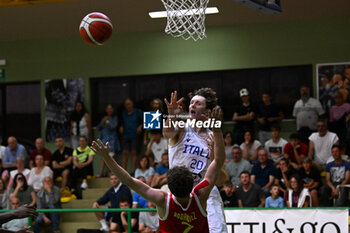 2024-07-06 - Images of the Italy and Spain match at Pala Cian Toma - Domegge (BL) 6 July, 2024, during the 22nd De Silvestro-Meneghin International U20 Basketball Tournament - TORNEO UNDER 20 - 22° MEMORIAL DE SILVESTRO/TROFEO MENEGHIN - ITALIA VS SPAGNA - EVENTS - BASKETBALL