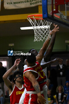 2024-07-06 - Images of the Italy and Spain match at Pala Cian Toma - Domegge (BL) 6 July, 2024, during the 22nd De Silvestro-Meneghin International U20 Basketball Tournament - TORNEO UNDER 20 - 22° MEMORIAL DE SILVESTRO/TROFEO MENEGHIN - ITALIA VS SPAGNA - EVENTS - BASKETBALL