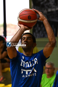 2024-07-07 - Images of the Italy and Greece match at Pala Cian Toma - Domegge (BL) 7 July, 2024, during the 22nd De Silvestro-Meneghin International U20 Basketball Tournament - TORNEO UNDER 20 - 22° MEMORIAL DE SILVESTRO/TROFEO MENEGHIN - ITALIA VS GRECIA - EVENTS - BASKETBALL