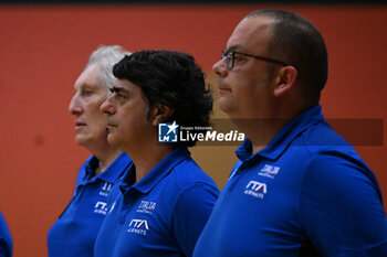 2024-07-07 - Images of the Italy and Greece match at Pala Cian Toma - Domegge (BL) 7 July, 2024, during the 22nd De Silvestro-Meneghin International U20 Basketball Tournament - TORNEO UNDER 20 - 22° MEMORIAL DE SILVESTRO/TROFEO MENEGHIN - ITALIA VS GRECIA - EVENTS - BASKETBALL