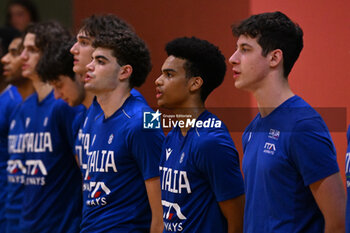 2024-07-07 - Images of the Italy and Greece match at Pala Cian Toma - Domegge (BL) 7 July, 2024, during the 22nd De Silvestro-Meneghin International U20 Basketball Tournament - TORNEO UNDER 20 - 22° MEMORIAL DE SILVESTRO/TROFEO MENEGHIN - ITALIA VS GRECIA - EVENTS - BASKETBALL