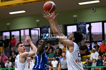 2024-07-07 - Images of the Italy and Greece match at Pala Cian Toma - Domegge (BL) 7 July, 2024, during the 22nd De Silvestro-Meneghin International U20 Basketball Tournament - TORNEO UNDER 20 - 22° MEMORIAL DE SILVESTRO/TROFEO MENEGHIN - ITALIA VS GRECIA - EVENTS - BASKETBALL