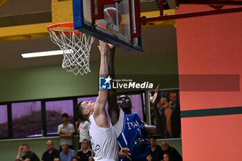 2024-07-07 - Images of the Italy and Greece match at Pala Cian Toma - Domegge (BL) 7 July, 2024, during the 22nd De Silvestro-Meneghin International U20 Basketball Tournament - TORNEO UNDER 20 - 22° MEMORIAL DE SILVESTRO/TROFEO MENEGHIN - ITALIA VS GRECIA - EVENTS - BASKETBALL