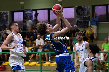 2024-07-07 - Images of the Italy and Greece match at Pala Cian Toma - Domegge (BL) 7 July, 2024, during the 22nd De Silvestro-Meneghin International U20 Basketball Tournament - TORNEO UNDER 20 - 22° MEMORIAL DE SILVESTRO/TROFEO MENEGHIN - ITALIA VS GRECIA - EVENTS - BASKETBALL