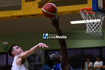 2024-07-07 - Images of the Italy and Greece match at Pala Cian Toma - Domegge (BL) 7 July, 2024, during the 22nd De Silvestro-Meneghin International U20 Basketball Tournament - TORNEO UNDER 20 - 22° MEMORIAL DE SILVESTRO/TROFEO MENEGHIN - ITALIA VS GRECIA - EVENTS - BASKETBALL