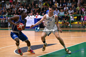 2024-07-07 - Images of the Italy and Greece match at Pala Cian Toma - Domegge (BL) 7 July, 2024, during the 22nd De Silvestro-Meneghin International U20 Basketball Tournament - TORNEO UNDER 20 - 22° MEMORIAL DE SILVESTRO/TROFEO MENEGHIN - ITALIA VS GRECIA - EVENTS - BASKETBALL