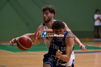 2024-07-07 - Images of the Italy and Greece match at Pala Cian Toma - Domegge (BL) 7 July, 2024, during the 22nd De Silvestro-Meneghin International U20 Basketball Tournament - TORNEO UNDER 20 - 22° MEMORIAL DE SILVESTRO/TROFEO MENEGHIN - ITALIA VS GRECIA - EVENTS - BASKETBALL