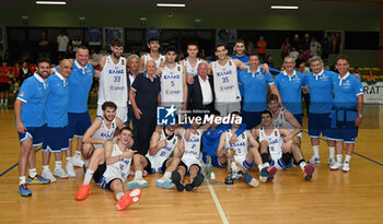 2024-07-07 - Images of the Italy and Greece match at Pala Cian Toma - Domegge (BL) 7 July, 2024, during the 22nd De Silvestro-Meneghin International U20 Basketball Tournament - TORNEO UNDER 20 - 22° MEMORIAL DE SILVESTRO/TROFEO MENEGHIN - ITALIA VS GRECIA - EVENTS - BASKETBALL