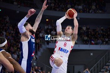 2024-02-23 - Mario HEZONJA (8) of Croatia during the FIBA EuroBasket 2025, Qualifiers Group E basketball match between France and Croatia on February 23, 2024 at Brest Arena in Brest, France - BASKETBALL - FIBA EUROBASKET 2025 - QUALIFIERS - FRANCE V CROATIA - INTERNATIONALS - BASKETBALL