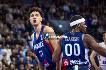 2024-02-23 - Zaccharie RISACHER (21) of France during the FIBA EuroBasket 2025, Qualifiers Group E basketball match between France and Croatia on February 23, 2024 at Brest Arena in Brest, France - BASKETBALL - FIBA EUROBASKET 2025 - QUALIFIERS - FRANCE V CROATIA - INTERNATIONALS - BASKETBALL