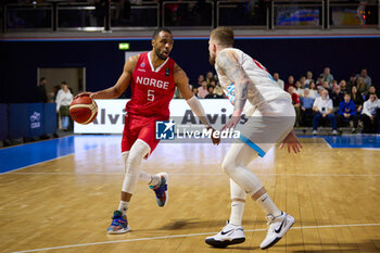 2024-02-25 - Chris-Ebou NDOW (5) of Norway during the FIBA World Cup 2027, European Pre-Qualifiers Group B basketball match between Luxembourg and Norway on February 25, 2024 at Centre National Sportif & Culturel d'Coque in Luxembourg - BASKETBALL - FIBA WORLD CUP 2027 - PRE-QUALIFIERS - LUXEMBOURG V NORWAY - INTERNATIONALS - BASKETBALL
