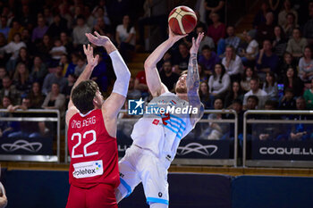 2024-02-25 - Joe KALMES (12) of Luxembourg during the FIBA World Cup 2027, European Pre-Qualifiers Group B basketball match between Luxembourg and Norway on February 25, 2024 at Centre National Sportif & Culturel d'Coque in Luxembourg - BASKETBALL - FIBA WORLD CUP 2027 - PRE-QUALIFIERS - LUXEMBOURG V NORWAY - INTERNATIONALS - BASKETBALL