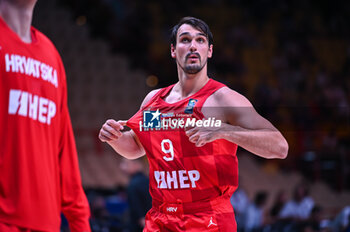 2024-07-02 - 9 Dario Saric of Croatia is playing during the FIBA Olympic Qualifying Tournament 2024, match between Slovenia and Croatia at Peace & Friendship Stadium on July 2, 2024, in Piraeus, Greece. - SLOVENIA VS CROATIA - FIBA OLYMPIC QUALIFYING TOURNAMENTS - INTERNATIONALS - BASKETBALL