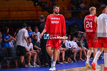 2024-07-02 - 40 Ivica Zubac of Croatia is playing during the FIBA Olympic Qualifying Tournament 2024, match between Slovenia and Croatia at Peace & Friendship Stadium on July 2, 2024, in Piraeus, Greece. - SLOVENIA VS CROATIA - FIBA OLYMPIC QUALIFYING TOURNAMENTS - INTERNATIONALS - BASKETBALL