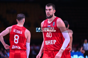 2024-07-02 - 40 Ivica Zubac of Croatia is playing during the FIBA Olympic Qualifying Tournament 2024, match between Slovenia and Croatia at Peace & Friendship Stadium on July 2, 2024, in Piraeus, Greece. - SLOVENIA VS CROATIA - FIBA OLYMPIC QUALIFYING TOURNAMENTS - INTERNATIONALS - BASKETBALL