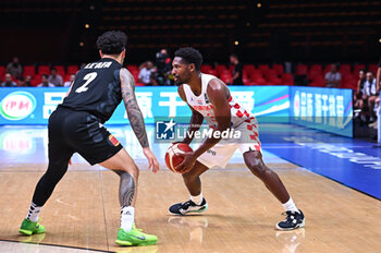 2024-07-03 - 3 Jaleen Smith of Croatia is playing during the FIBA Olympic Qualifying Tournament 2024, match between Croatia and New Zealand at Peace & Friendship Stadium on July 3, 2024, in Piraeus, Greece. - CROATIA VS NEW ZEALAND - FIBA OLYMPIC QUALIFYING TOURNAMENTS - INTERNATIONALS - BASKETBALL