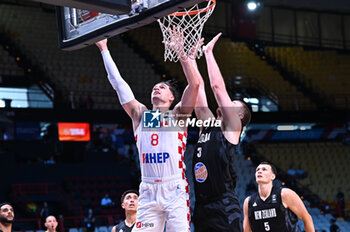 2024-07-03 - 8 Mario Hezonja of Croatia is playing during the FIBA Olympic Qualifying Tournament 2024, match between Croatia and New Zealand at Peace & Friendship Stadium on July 3, 2024, in Piraeus, Greece. - CROATIA VS NEW ZEALAND - FIBA OLYMPIC QUALIFYING TOURNAMENTS - INTERNATIONALS - BASKETBALL