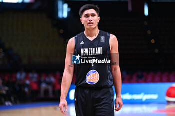 2024-07-03 - 1 Reuben Te Rangi of New Zealand is playing during the FIBA Olympic Qualifying Tournament 2024, match between Croatia and New Zealand at Peace & Friendship Stadium on July 3, 2024, in Piraeus, Greece. - CROATIA VS NEW ZEALAND - FIBA OLYMPIC QUALIFYING TOURNAMENTS - INTERNATIONALS - BASKETBALL