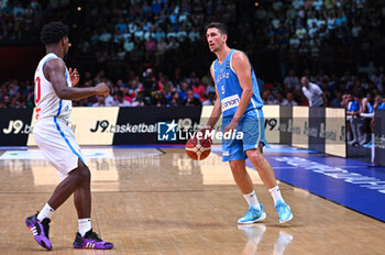 2024-07-03 - 5 Giannoulis Larentzakis of Greece is playing during the FIBA Olympic Qualifying Tournament 2024, match between Dominican Republic and Greece at Peace & Friendship Stadium on July 3, 2024, in Piraeus, Greece. - DOMINICAN REPUBLIC VS GREECE - FIBA OLYMPIC QUALIFYING TOURNAMENTS - INTERNATIONALS - BASKETBALL