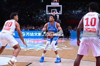 2024-07-03 - 34 Giannis Antetokounmpo of Greece is playing during the FIBA Olympic Qualifying Tournament 2024, match between Dominican Republic and Greece at Peace & Friendship Stadium on July 3, 2024, in Piraeus, Greece. - DOMINICAN REPUBLIC VS GREECE - FIBA OLYMPIC QUALIFYING TOURNAMENTS - INTERNATIONALS - BASKETBALL