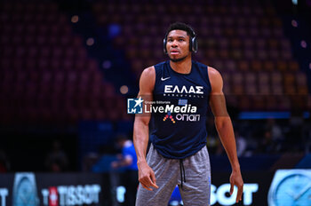 2024-07-03 - 34 Giannis Antetokounmpo of Greece is playing during the FIBA Olympic Qualifying Tournament 2024, match between Dominican Republic and Greece at Peace & Friendship Stadium on July 3, 2024, in Piraeus, Greece. - DOMINICAN REPUBLIC VS GREECE - FIBA OLYMPIC QUALIFYING TOURNAMENTS - INTERNATIONALS - BASKETBALL