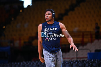 2024-07-03 - 34 Giannis Antetokounmpo of Greece is playing during the FIBA Olympic Qualifying Tournament 2024, match between Dominican Republic and Greece at Peace & Friendship Stadium on July 3, 2024, in Piraeus, Greece. - DOMINICAN REPUBLIC VS GREECE - FIBA OLYMPIC QUALIFYING TOURNAMENTS - INTERNATIONALS - BASKETBALL