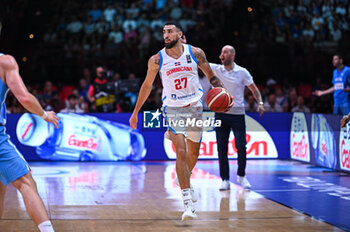 2024-07-03 - 27 Christopher Theoret Duarte of Dominican Republic is playing during the FIBA Olympic Qualifying Tournament 2024, match between Dominican Republic and Greece at Peace & Friendship Stadium on July 3, 2024, in Piraeus, Greece. - DOMINICAN REPUBLIC VS GREECE - FIBA OLYMPIC QUALIFYING TOURNAMENTS - INTERNATIONALS - BASKETBALL