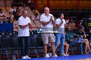 2024-07-04 - Sasa Doncic, father of Luka Doncic during the FIBA Olympic Qualifying Tournament 2024, match between Slovenia and New Zealand at Peace & Friendship Stadium on July 4, 2024, in Piraeus, Greece. - NEW ZEALAND VS SLOVENIA - FIBA OLYMPIC QUALIFYING TOURNAMENTS - INTERNATIONALS - BASKETBALL