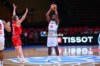 2024-07-06 - 10 Andres Feliz of Dominican Republic is playing during the FIBA Olympic Qualifying Tournament 2024 Semi Final match between Dominican Republic and Croatia at Peace & Friendship Stadium on July 6, 2024, in Piraeus, Greece. - DOMINICAN REPUBLIC VS CROATIA - SEMI FINALS, FIBA OLYMPIC QUALIFYING TOURNAMENTS - INTERNATIONALS - BASKETBALL