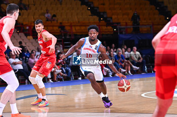 2024-07-06 - 10 Andres Feliz of Dominican Republic is playing during the FIBA Olympic Qualifying Tournament 2024 Semi Final match between Dominican Republic and Croatia at Peace & Friendship Stadium on July 6, 2024, in Piraeus, Greece. - DOMINICAN REPUBLIC VS CROATIA - SEMI FINALS, FIBA OLYMPIC QUALIFYING TOURNAMENTS - INTERNATIONALS - BASKETBALL