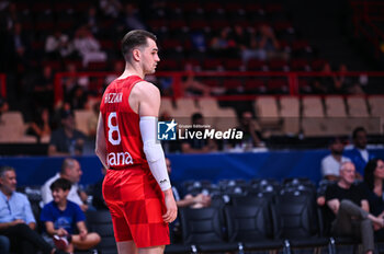 2024-07-06 - 8 Mario Hezonja of Croatia is playing during the FIBA Olympic Qualifying Tournament 2024 Semi Final match between Dominican Republic and Croatia at Peace & Friendship Stadium on July 6, 2024, in Piraeus, Greece. - DOMINICAN REPUBLIC VS CROATIA - SEMI FINALS, FIBA OLYMPIC QUALIFYING TOURNAMENTS - INTERNATIONALS - BASKETBALL