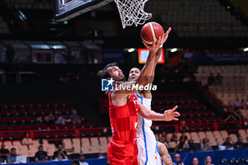 2024-07-06 - 9 Dario Saric of Croatia is playing during the FIBA Olympic Qualifying Tournament 2024 Semi Final match between Dominican Republic and Croatia at Peace & Friendship Stadium on July 6, 2024, in Piraeus, Greece. - DOMINICAN REPUBLIC VS CROATIA - SEMI FINALS, FIBA OLYMPIC QUALIFYING TOURNAMENTS - INTERNATIONALS - BASKETBALL