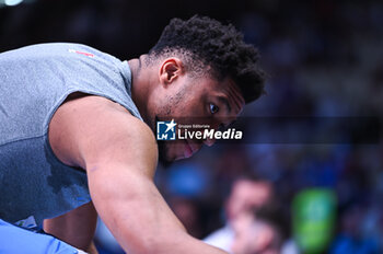 2024-07-06 - 34 Giannis Antetokounmpo of Greece is playing during the FIBA Olympic Qualifying Tournament 2024 Semi Final match between Greece and Slovenia at Peace & Friendship Stadium on July 6, 2024, in Piraeus, Greece. - GREECE VS SLOVENIA - SEMI FINALS, FIBA OLYMPIC QUALIFYING TOURNAMENTS - INTERNATIONALS - BASKETBALL