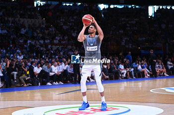 2024-07-06 - 34 Giannis Antetokounmpo of Greece is playing during the FIBA Olympic Qualifying Tournament 2024 Semi Final match between Greece and Slovenia at Peace & Friendship Stadium on July 6, 2024, in Piraeus, Greece. - GREECE VS SLOVENIA - SEMI FINALS, FIBA OLYMPIC QUALIFYING TOURNAMENTS - INTERNATIONALS - BASKETBALL