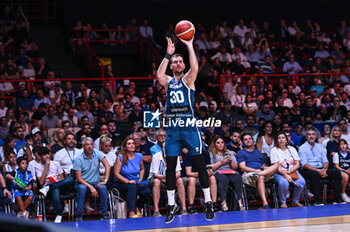 2024-07-06 - 30 Zoran Dragic of Slovenia is playing during the FIBA Olympic Qualifying Tournament 2024 Semi Final match between Greece and Slovenia at Peace & Friendship Stadium on July 6, 2024, in Piraeus, Greece. - GREECE VS SLOVENIA - SEMI FINALS, FIBA OLYMPIC QUALIFYING TOURNAMENTS - INTERNATIONALS - BASKETBALL