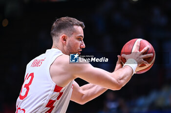 2024-07-07 - 13 Ivan Vranes of Croatia is playnig during the FIBA Olympic Qualifying Tournament 2024 Final match between Croatia and Greece at Peace & Friendship Stadium on July 7, 2024, in Piraeus, Greece. - CROATIA VS GREECE - FINAL, FIBA OLYMPIC QUALIFYING TOURNAMENTS - INTERNATIONALS - BASKETBALL