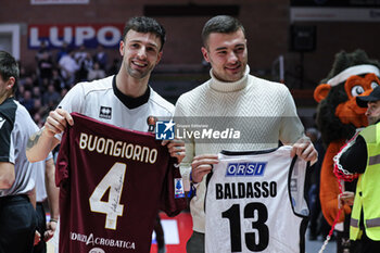 2024-01-21 - # 13 Tommaso Baldasso (Bertram Derthona Basket Tortona) and Buongiorno (Torino FC) - BERTRAM DERTHONA TORTONA VS UMANA REYER VENEZIA - ITALIAN SERIE A - BASKETBALL