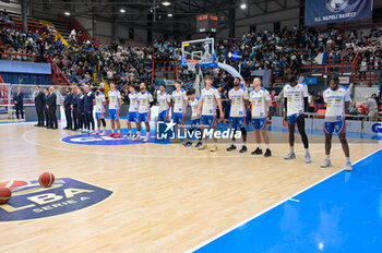 2024-03-03 - The Team Nutribullet Treviso during the series A of italian LBA Basketball Championship match Ge.Vi Napoli vs Nutribullet Trevio at the Palabarbuto - Napoli (Na), March 3, 2024 - GEVI NAPOLI BASKET VS NUTRIBULLET TREVISO BASKET - ITALIAN SERIE A - BASKETBALL