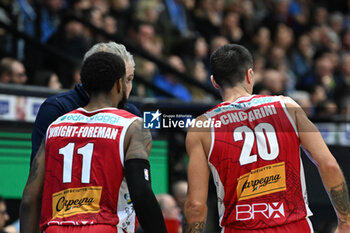 2024-03-30 - Meo Sacchetti and players' images ( Carpegna prosciutto Pesaro ) during BASKETBALL - ITALIAN SERIE A game between Nutribullet Treviso Basket and Carpegna Prosciutto Pesaro at Palaverde in Villorba, Italy on   March 30, 2024 - NUTRIBULLET TREVISO BASKET VS CARPEGNA PROSCIUTTO PESARO - ITALIAN SERIE A - BASKETBALL