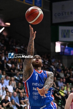 2024-04-14 - Harrison D'Angelo ( Nutribullet Treviso ) during BASKETBALL - ITALIAN SERIE A game between Nutribullet Treviso Basket and EA7 Emporio ARMANI MILANO at Palaverde in Villorba, Italy on   April 14, 2024 - NUTRIBULLET TREVISO BASKET VS EA7 EMPORIO ARMANI MILANO - ITALIAN SERIE A - BASKETBALL
