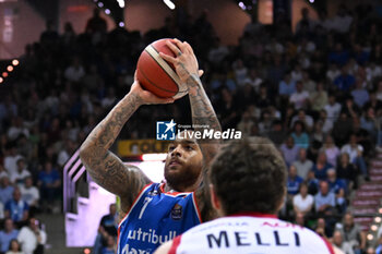 2024-04-14 - Harrison D'Angelo ( Nutribullet Treviso ) during BASKETBALL - ITALIAN SERIE A game between Nutribullet Treviso Basket and EA7 Emporio ARMANI MILANO at Palaverde in Villorba, Italy on   April 14, 2024 - NUTRIBULLET TREVISO BASKET VS EA7 EMPORIO ARMANI MILANO - ITALIAN SERIE A - BASKETBALL