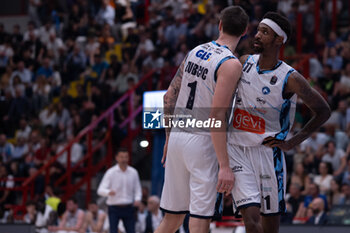 2024-04-14 - Tomislav Zubicig and Tariq Owens of GeVi Napoli Basket - GEVI NAPOLI BASKET VS BANCO DI SARDEGNA SASSARI - ITALIAN SERIE A - BASKETBALL
