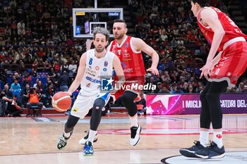 28/04/2024 - Amedeo Della Valle (Germani Brescia) & Stefano Tonut (EA7 Emporio Armani Olimpia Milano) - EA7 EMPORIO ARMANI MILANO VS GERMANI BRESCIA - SERIE A ITALIA - BASKET